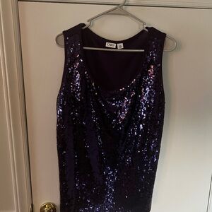 Cato Blue Sequin Sheath Cocktail Dress